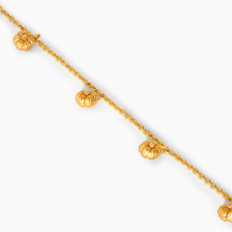 22ct Sunrise Gold Rosette Flower Bracelet | 7 inches