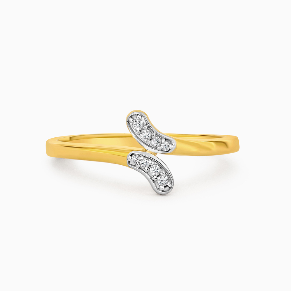 22ct Gold Crossover CZ Ring | Size K 1/2 22ct Gold Crossover CZ Ring | Size K 1/2