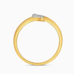 22ct Gold Crossover CZ Ring | Size K 1/2