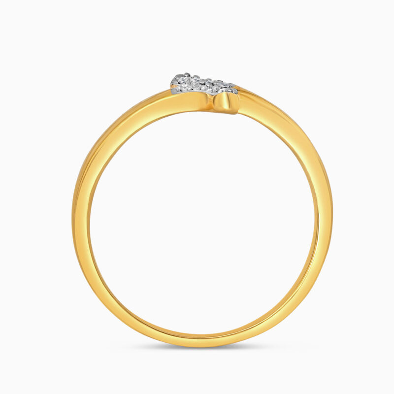 22ct Gold Crossover CZ Ring | Size K 1/2