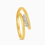 22ct Gold CZ Sweep Ring | Size K 1/2