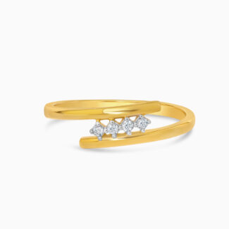 22ct Gold CZ Sweep Ring | Size K 1/2