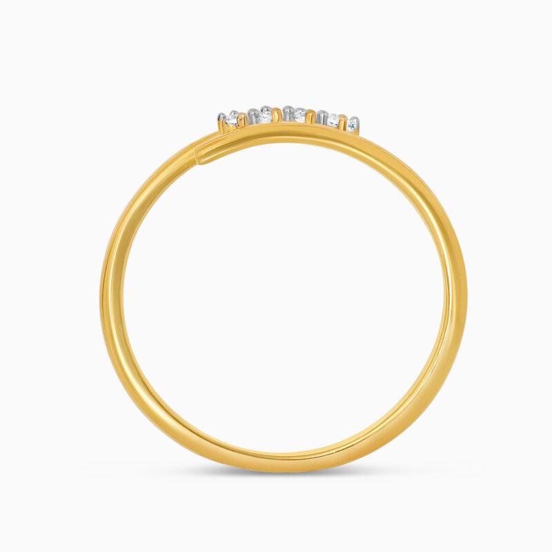 22ct Gold CZ Sweep Ring | Size K 1/2