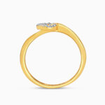 22ct Gold CZ Petal Ring | Size L