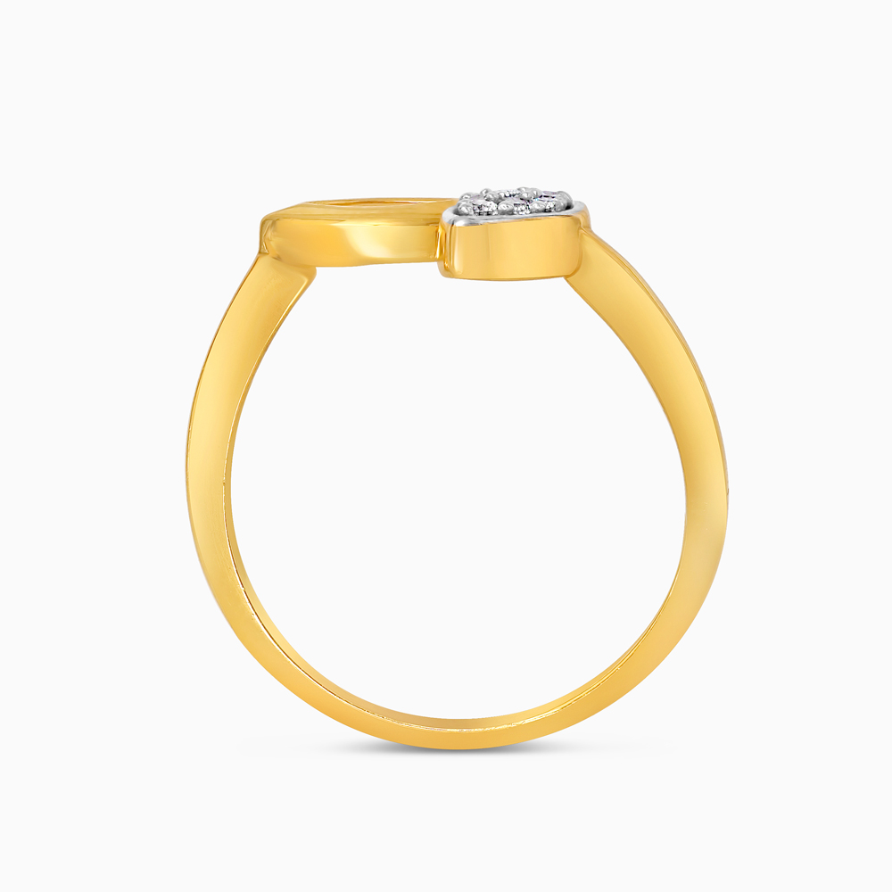 22ct Gold Double Petal Ring with CZ | Size L 1/2 22ct Gold Double Petal Ring with CZ | Size L 1/2