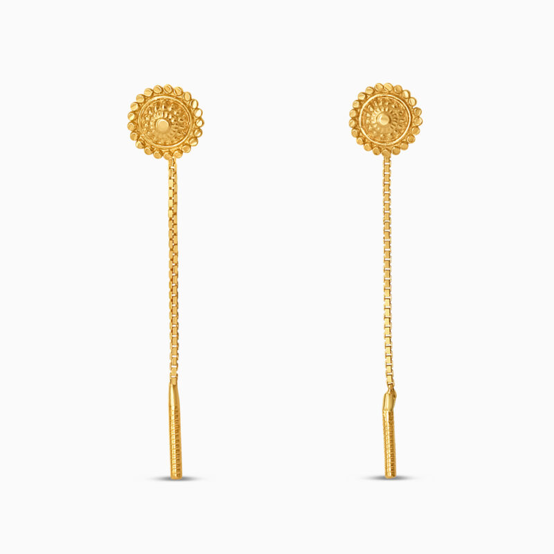 Mandala Sui Dhaga Earrings | 22ct Mandala Sui Dhaga Earrings | 22ct
