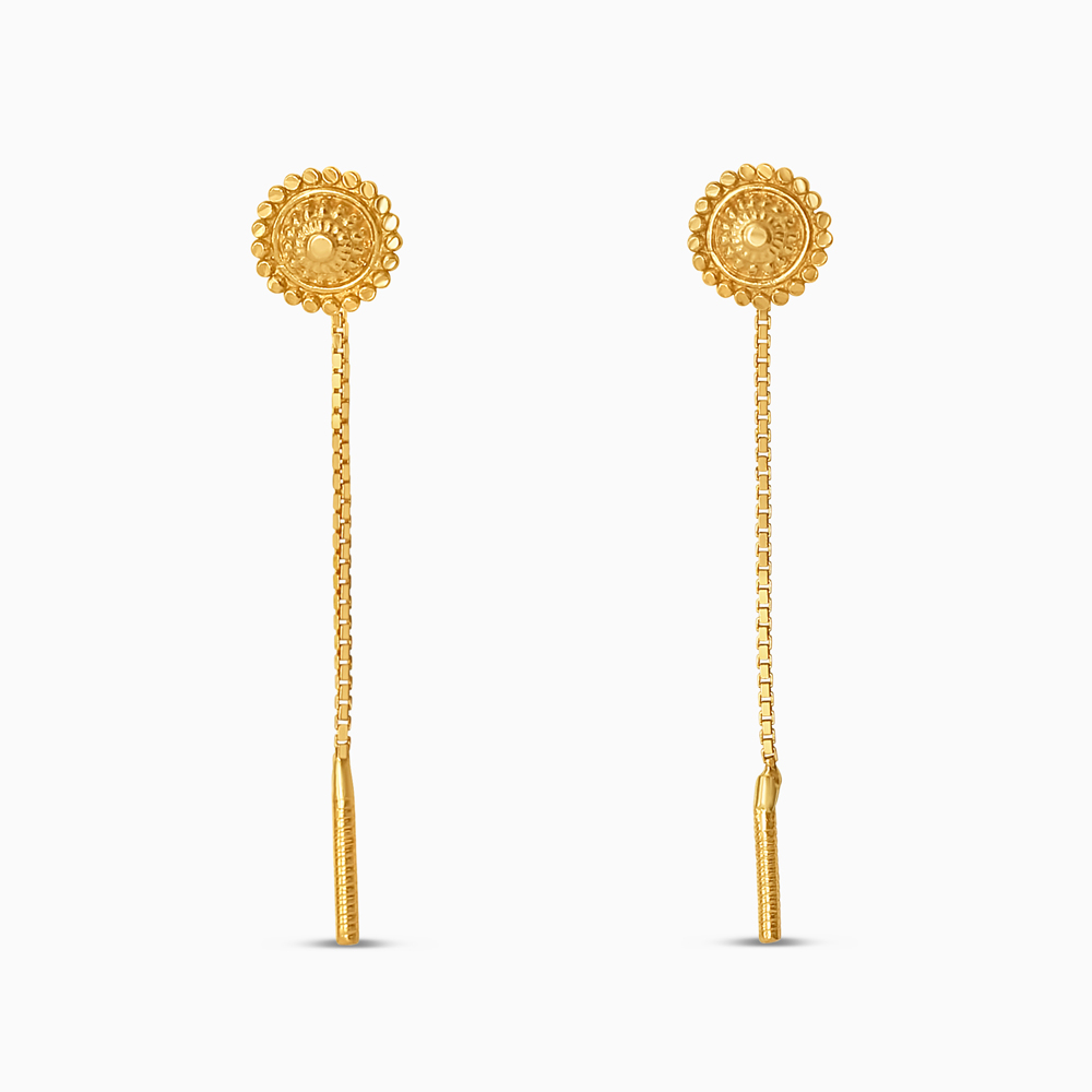 Mandala Sui Dhaga Earrings | 22ct Mandala Sui Dhaga Earrings | 22ct