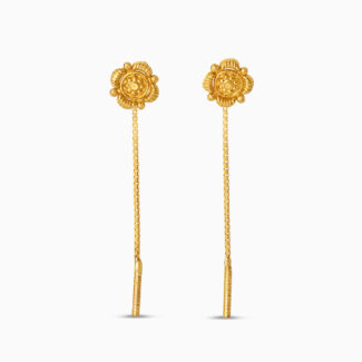 Floral Sui Dhaga Earrings | 22ct Floral Sui Dhaga Earrings | 22ct