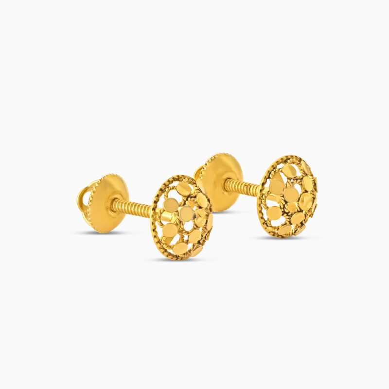 22ct Yellow Gold Armari Disc Stud Earrings | 8.5mm 22ct Yellow Gold Armari Disc Stud Earrings | 8.5mm