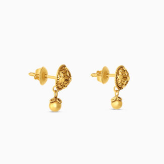 22ct Yellow Gold Armari Ladies Drop Stud Earrings