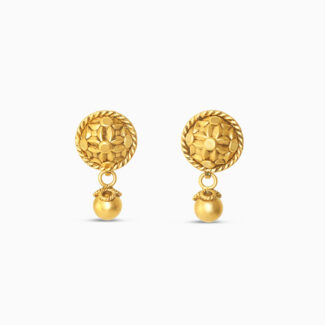 22ct Yellow Gold Armari Ladies Drop Stud Earrings
