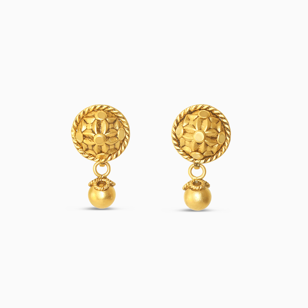 22ct Yellow Gold Armari Ladies Drop Stud Earrings 22ct Yellow Gold Armari Ladies Drop Stud Earrings