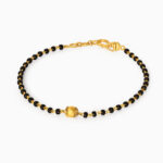 22ct Gold Armari Black Bead Bracelet | 7 Inches