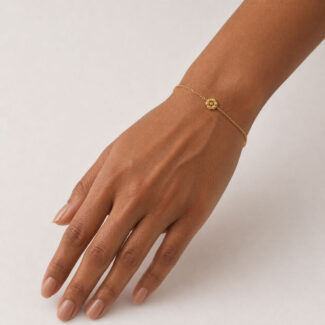 22ct Gold Rosette Flower Bracelet | 7 inches