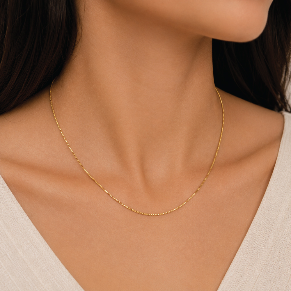 22ct Gold | Box Chain | 16 Inches 22ct Gold | Box Chain | 16 Inches