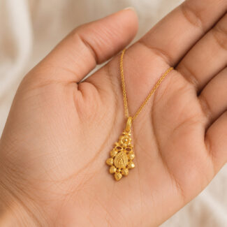 22ct Sunrise Gold Rosettes Floral Pendant