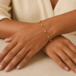 22ct Sunrise Gold Rosette Flower Bracelet | 7 inches
