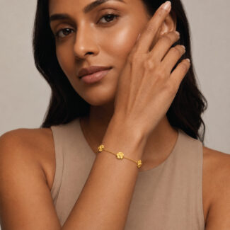 22ct Sunrise Gold Petal Motif Bracelet | 7 Inches 22ct Sunrise Gold Petal Motif Bracelet | 7 Inches