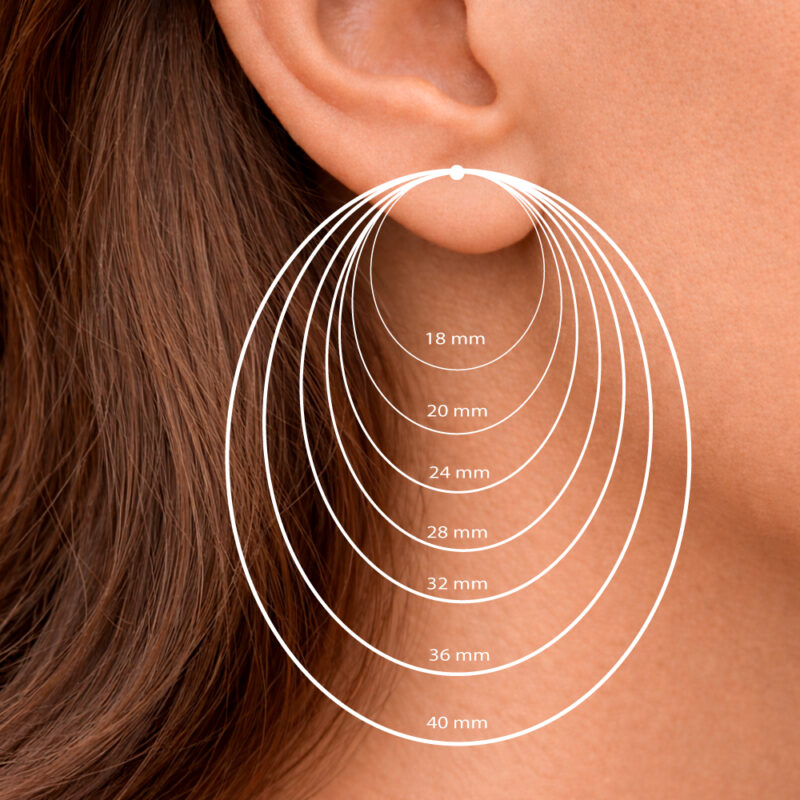 22ct Gold Dangle Hoop Earrings | Armari Collection