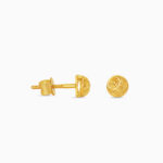 22ct Yellow Gold Floral Engraved Ladies Stud Earrings 22ct Yellow Gold Floral Engraved Ladies Stud Earrings