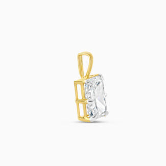Radiant Lab Grown Diamond Pendant in 18ct Gold