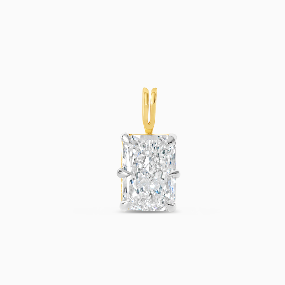 Radiant Lab Grown Diamond Pendant in 18ct Gold
