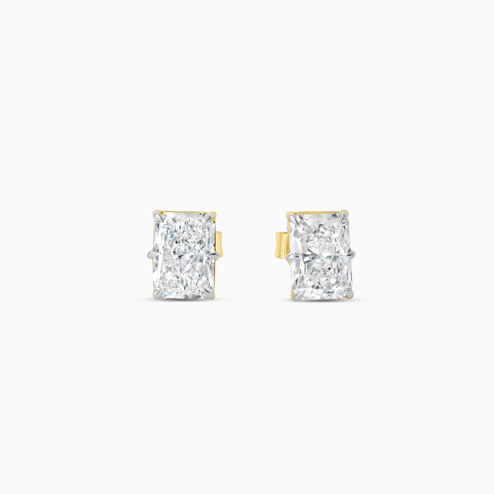 18ct Gold Radiant Cut Diamond Studs 3.15ct 18ct Gold Radiant Cut Diamond Studs 3.15ct