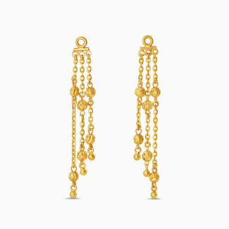 22ct Gold Multi-Chain Bead Drop Earrings 22ct Gold Multi-Chain Bead Drop Earrings