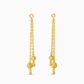 22ct Yellow Gold Orb Bead Chain Drop Earrings 22ct Yellow Gold Orb Bead Chain Drop Earrings