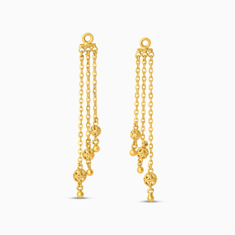 22ct Yellow Gold Filigree Chain Drop Earrings 22ct Yellow Gold Filigree Chain Drop Earrings