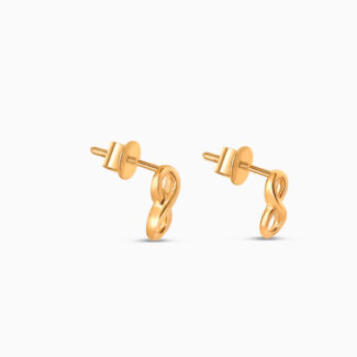 22ct Sunrise Gold Infinity Stud Earrings 22ct Sunrise Gold Infinity Stud Earrings