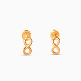 22ct Sunrise Gold Infinity Stud Earrings 22ct Sunrise Gold Infinity Stud Earrings