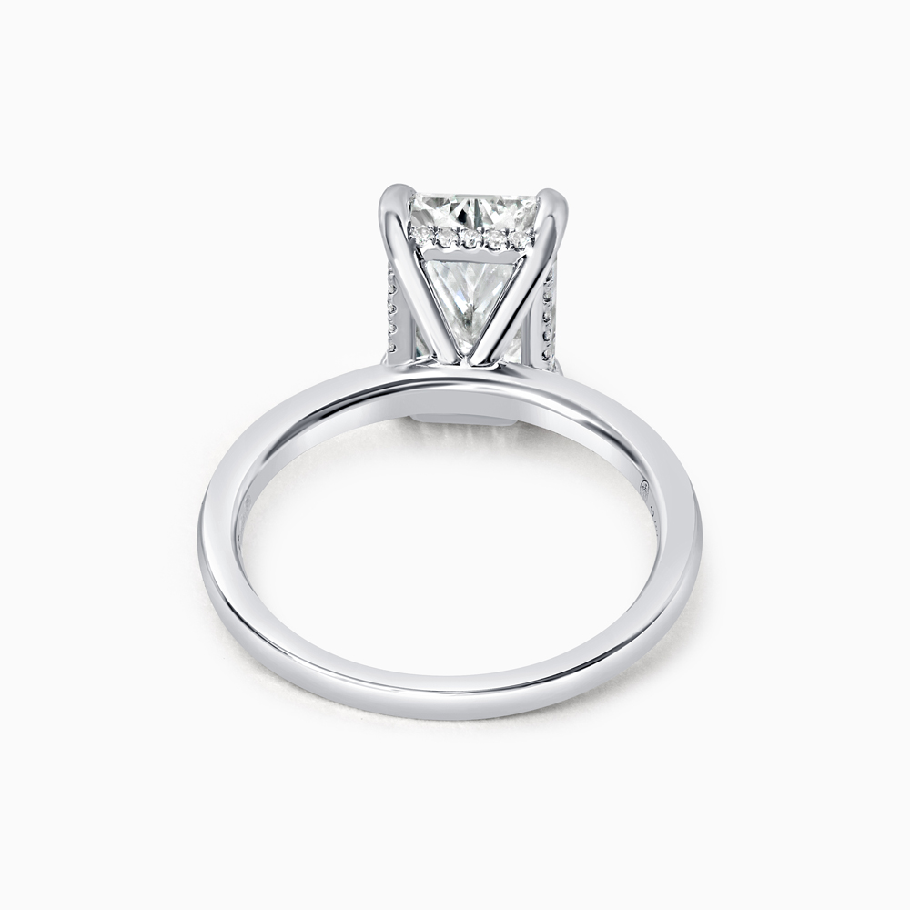 Platinum Ladies Rectangular Diamond Solitaire Ring Platinum Ladies Rectangular Diamond Solitaire Ring