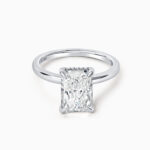 Platinum Ladies Rectangular Diamond Solitaire Ring Platinum Ladies Rectangular Diamond Solitaire Ring