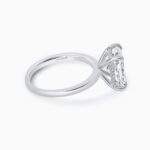 Platinum Ladies Rectangular Diamond Solitaire Ring Platinum Ladies Rectangular Diamond Solitaire Ring