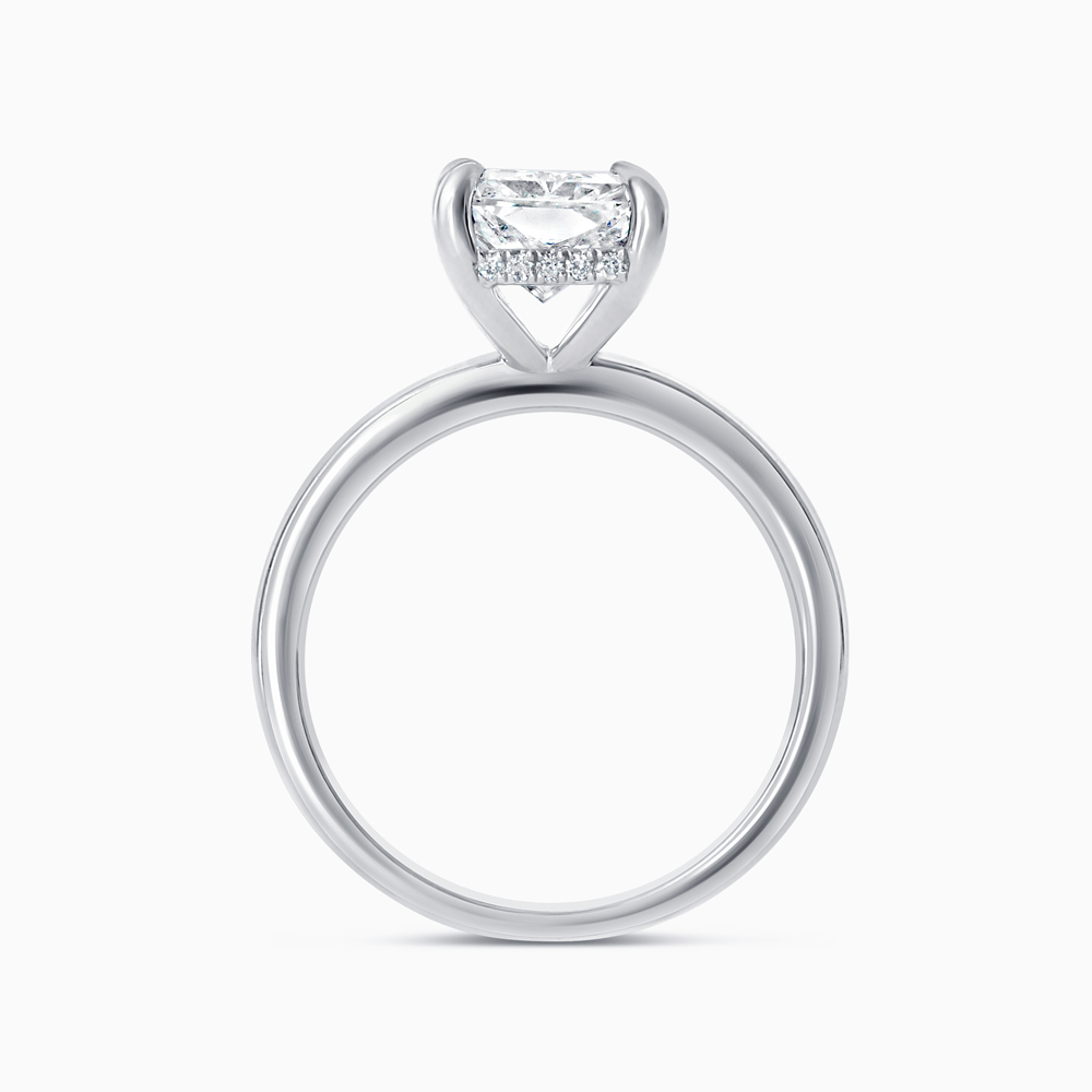 Platinum Ladies Rectangular Diamond Solitaire Ring Platinum Ladies Rectangular Diamond Solitaire Ring