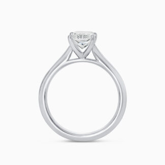 Platinum Rectangular Laboratory Grown Diamond Ring