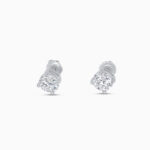 Platinum Round Diamond Stud Earrings Platinum Round Diamond Stud Earrings
