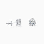 Platinum Round Diamond Stud Earrings Platinum Round Diamond Stud Earrings