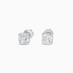 Platinum Solitaire Studs with Laboratory Grown Diamonds Platinum Solitaire Studs with Laboratory Grown Diamonds