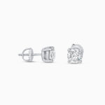 Platinum Solitaire Studs with Laboratory Grown Diamonds Platinum Solitaire Studs with Laboratory Grown Diamonds