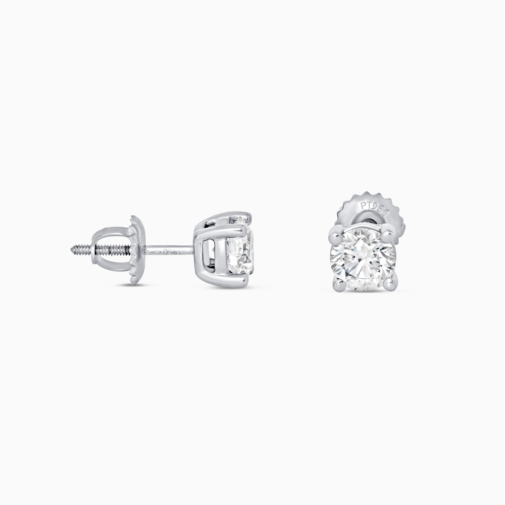 Platinum Diamond Halo Studs
